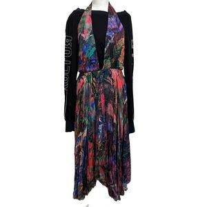 Vintage Diesel Y2K Dress (Circa 1999–2002) Abstract Print + Graphic Overlay